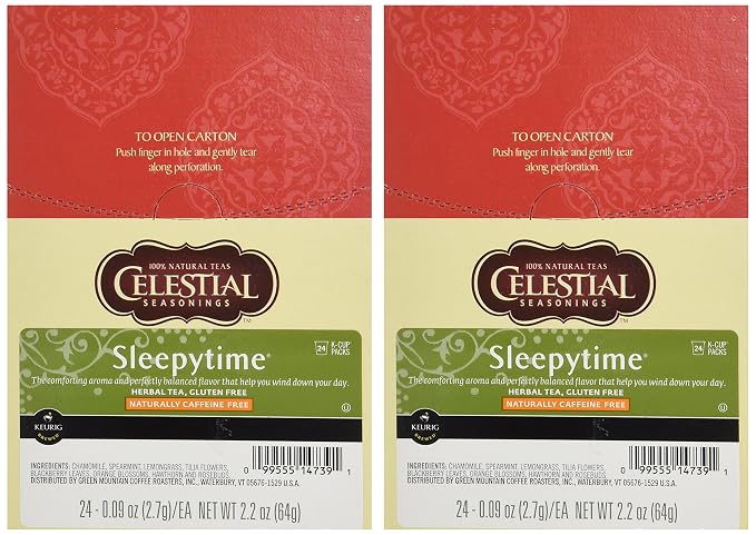 Celestial Seasonings Sleepytime Herbal Tea K Cup 48 Count Case for Keurig Brewers
