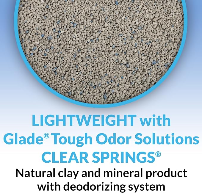 Purina Tidy Cats Light Weight, Low Dust, Clumping Cat Litter, LightWeight Glade Clear Springs Multi Cat Litter - 6 lb. Jug