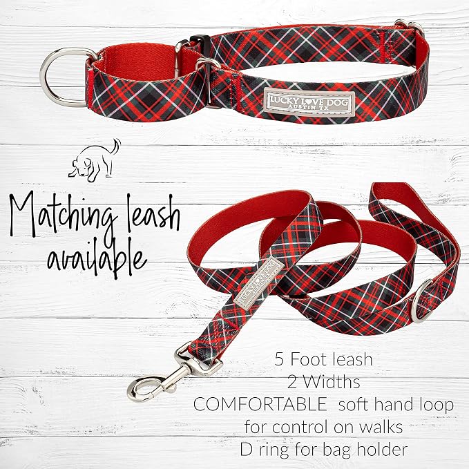 Lucky Love Dog Martingale Collar for Medium Dogs No Slip – Heywood, Medium