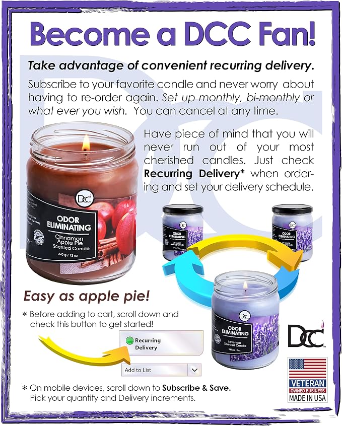 Peppermint Two Pack Odor Eliminating Highly Fragranced Candle - Eliminates 95% of Pet, Smoke, Food, and Other Smells Quickly - Up to 80 Hour Burn time - 12 Ounce Premium Soy Blend