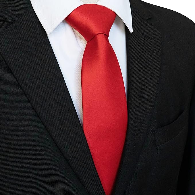 JEMYGINS Solid Color Tie Mens Necktie for Business and Wedding
