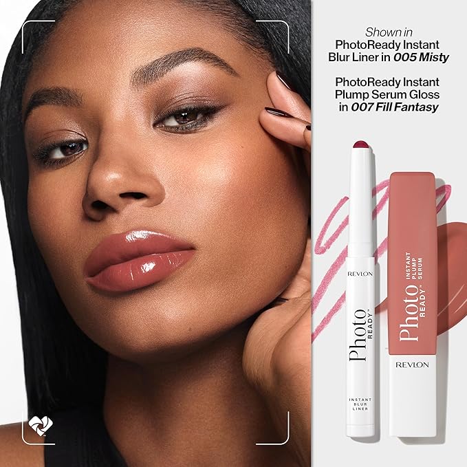 REVLON PhotoReady Blur Liner, Soft Matte Lip Makeup to Overline for Instant Natural, Fuller-Looking Lips, 004 Lazy, 0.05 oz