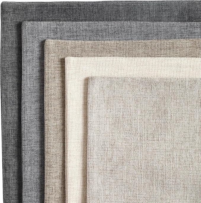 Pack of 2 Decorative Chenille Throw Pillow Covers, 16x16, Beige | Square Soft Cozy Concise Pillow Covers Modern Farmhouse Couch Cushion Cases for Sofa Bed Living Room Home Decor