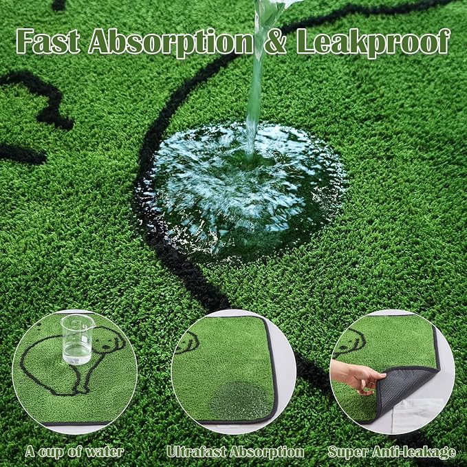 Reusable Puppy Pads , Washable Pee Pads for Dogs 48" x 48" 2 Pack | Super Absorbent & Leakproof Potty Training Pads, Plush Grass-Look With Non-Slip Backing For Crates, Playpens & Small Pets