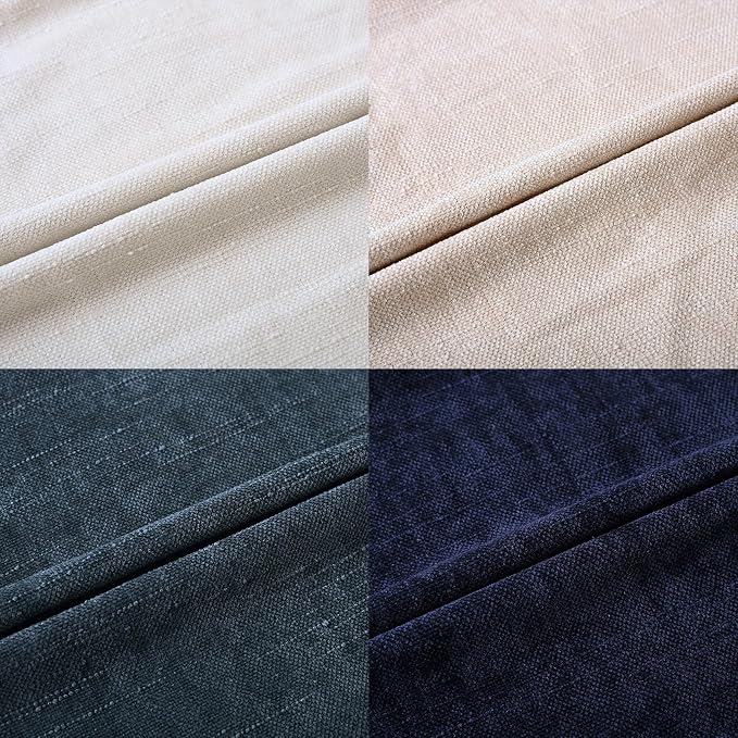 Set of 4 Soft Textured Decorative Throw Pillow Covers 20x20 Inch Cozy Farmhouse Cushion Cover Square Accent Pillow Cases for Bed Couch Sofa Living Room, Beige White Blue
