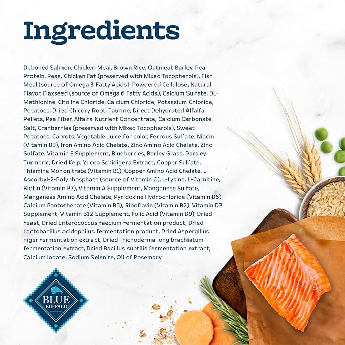 Blue Buffalo Tastefuls Salmon Adult Indoor Dry Cat Food, 10 lb | Salmon & Brown Rice Recipe, Kidney & Bladder Health, Antioxidant-Rich LifeSource Bits