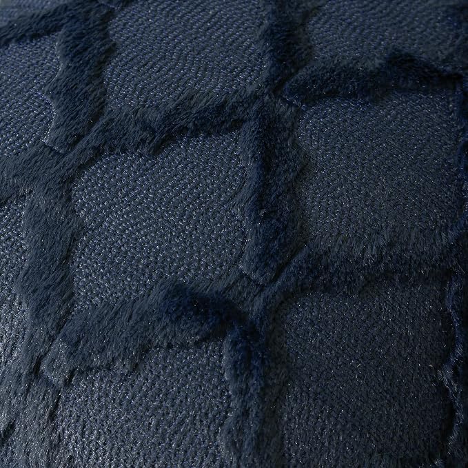Set of 2 Soft Moroccan Throw Pillow Covers 12x20 Inch Plush Boho Decorative Pillow Cover Accent Cushion Case for Couch Sofa Bed, Navy Blue