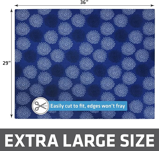 Drymate Cat Litter Box Mat, Litter Trapping Mat, Dark Blue, 29x36 XL | Waterproof, Urine-Proof, Absorbent, Machine Washable, Soft on Paws, Contains Mess, Protects Floors, Kitten Supplies, USA Made