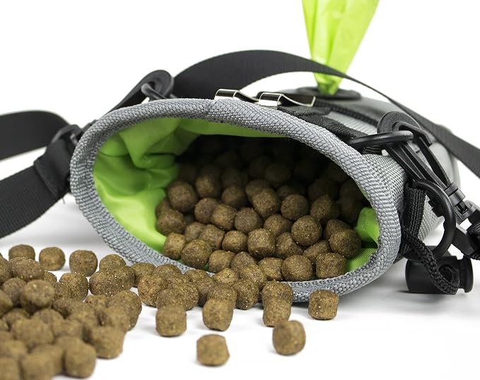 Dog Treat Pouch for Training with Poop Bag Dispenser