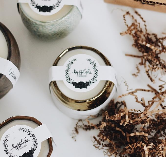 Hyggelight - The Growing Candle, Coffee Scented, 10oz Ceramic Pot, Aromatherapy Candles, 100% Soy, Cream and Espresso Aroma for Home, Clara