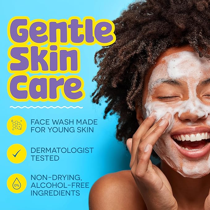BeYOUtiful Cleansing Face Wash, Easter Gifts for Kids, Gentle Acne Face Wash, Preppy Skin Care for Teen Girls and Boys, Kids Facial Cleanser Ages 8-17, 5 fl oz, Easter Basket Stuffers
