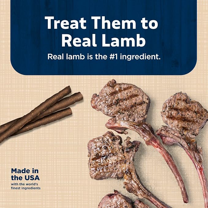 Blue Buffalo Stix Lamb Pepperoni-Style Dog Treats, 5 oz, 6 ct | Real Lamb #1 Ingredient, Soft & Easy to Tear, Developed by Veterinarians & Nutritionists, Great for Training