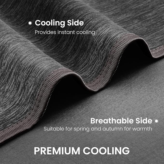 Cooling Blanket King Size 90"x108" for Hot Sleepers Summer Blanket | Absorbs Heat Cold Summer Blanket for Night Sweats & Menopause Q-Max>0.5 Lightweight Breathable Soft Double-Side Cooling