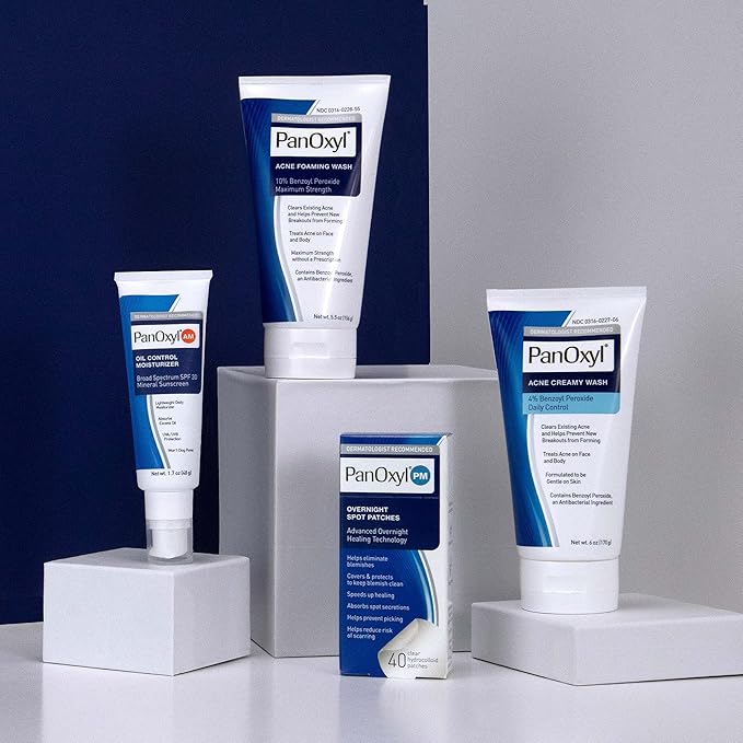 PanOxyl Antimicrobial Hydrating Acne Creamy Wash, 4% Benzoyl Peroxide, 6 Ounce (Pack of 2)