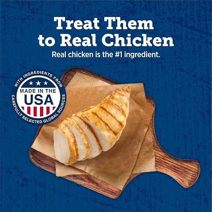 Blue Buffalo True Chews Premium Jerky Cuts Chicken Dog Treats, 12 oz | Real Chicken First, Tender & Tasty, Made in the USA, No Artificial Preservatives