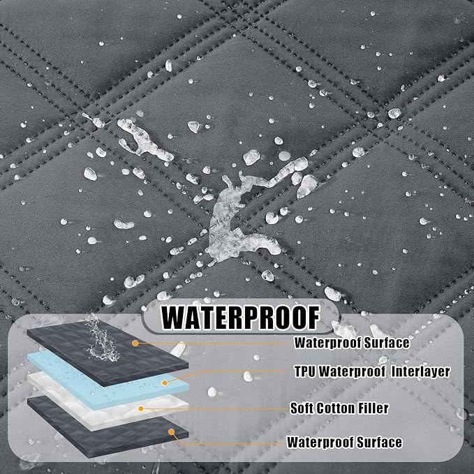 Smiry Waterproof Dog Bed Cover, Reversible Pet Blanket for Sofa Couch | Soft Washable Dog Blanket, Leakproof Couch Cover for Dogs Cats & Furniture Protection, 40x70, Dark Grey/Dark Grey