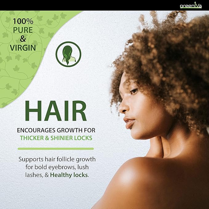GreenIVe 100% Pure Castor Oil – Cold-Pressed, Hexane-Free – Hair, Eyebrows, Eyelashes, Skin Moisturizer, Castor Pack Wrap Oil Bulk Bottle (32 Fl oz)