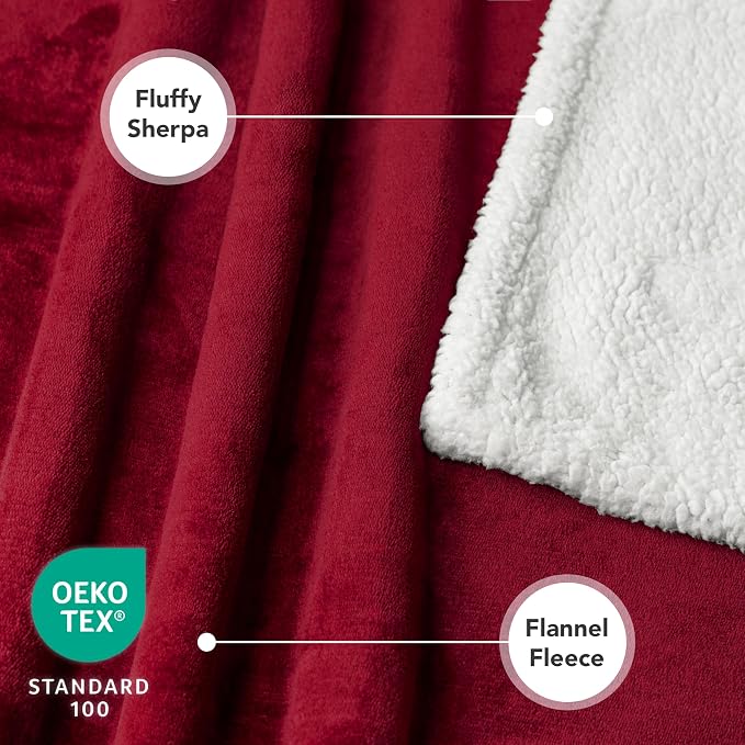 PetAmi Waterproof Dog Blanket for Small Dog Puppy Cat, 29x40, Wine Red | 460 GSM Sherpa Fleece Reversible, Pee Proof Pet Blanket, Furniture Protector Cover for Couch Sofa Kennel, Washable