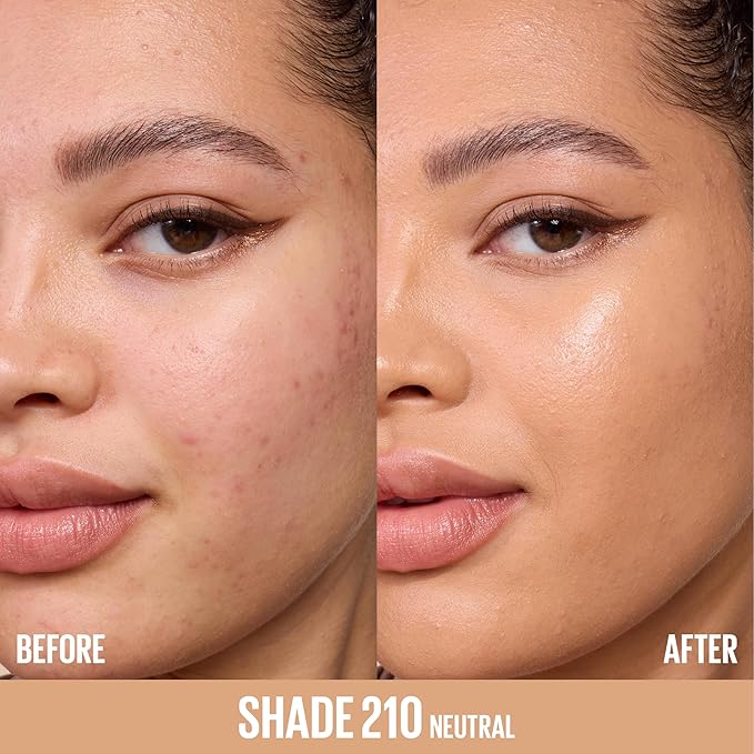 Maybelline Lifter Plump & Glow Foundation, Liquid Foundation with 2% Niacinamide + Hyaluronic Acid, Plumping and Brightening Face Makeup, 210, 1 Count