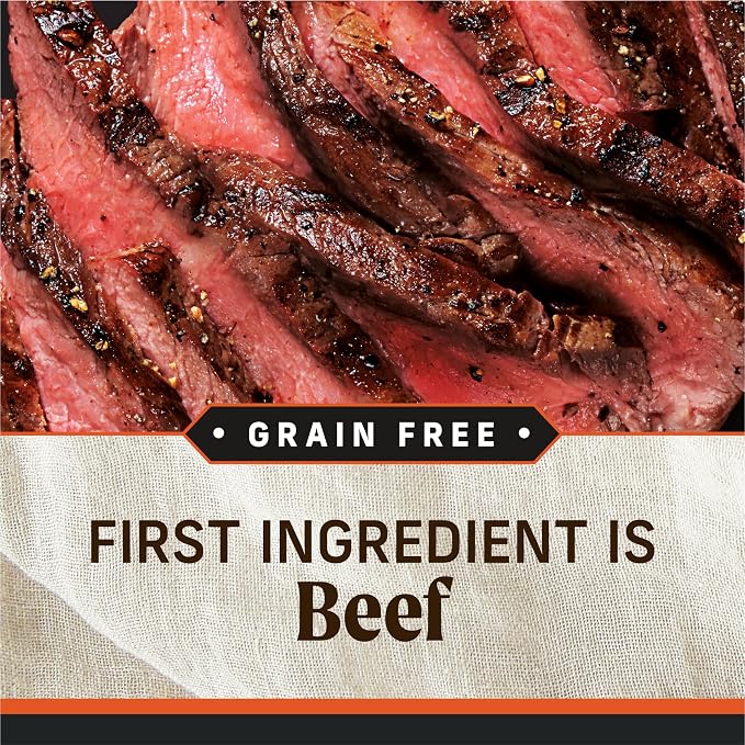 Merrick Grain Free Premium And Natural Canned Dog Food, Soft And Healthy Wet Recipe, Real Texas Beef Dinner - (Pack of 12) 12.7 oz. Cans