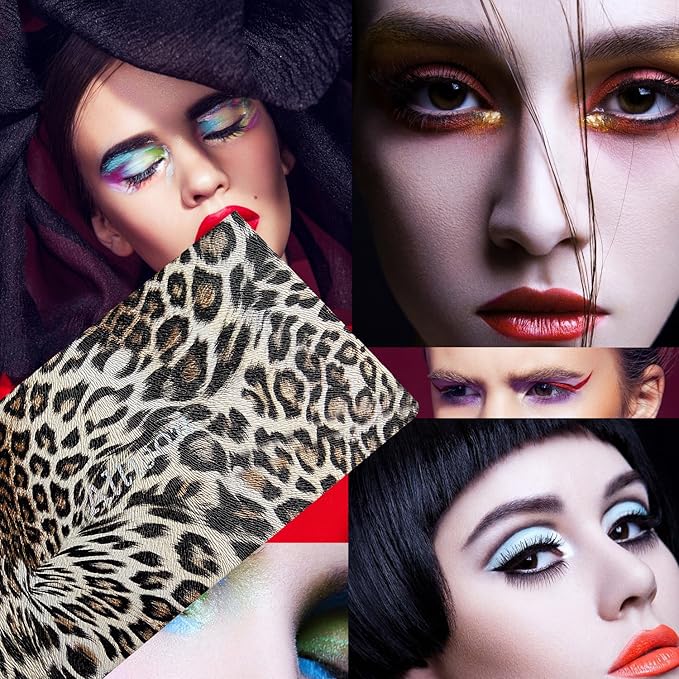Allwon Magnetic Makeup Palette Leopard Empty Makeup Palette for Eyeshadow Lipstick Blush Powder