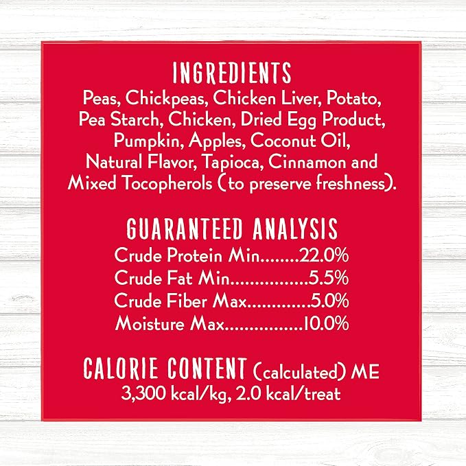 Charlee Bear Crunch Grain Free Dog Treats, Chicken,Pumpkin and Apple, 8 Ounce Resealable Bag,Low Calorie Training Treats for Dogs,Limited Ingredient,Healthy,Crunchy Dog Snacks, Made in USA (Pack of 2)