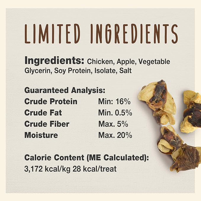 Cadet Gourmet Chicken & Apple Wrapped Biscuits Dog Treats, 14 oz | Made with real chicken & apple, dog treats wraps, crunchy healthy dog treats, great for training, for small & large breeds