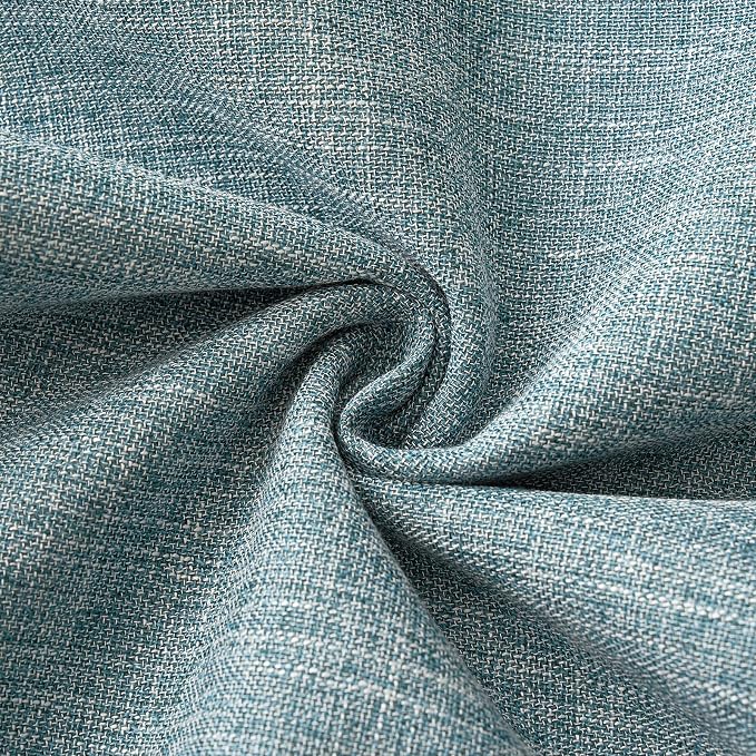 MIULEE Pack of 2 Decorative Linen Burlap Coastal Pillow Covers Farmhouse Boho Accent Pillowcases for Sofa Car Couch Bedroom Living Room Decor 20x20 Inch Teal