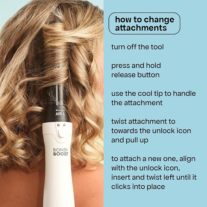 BONDIBOOST 6-in-1 Everlast Multi Styler & Dryer System - Wet to Dry Hair Styler, Hair Dryer Brush with Curlers, Round Brushes, Dryer & Concentrator Attachments, Versatile Heat & Airflow Settings