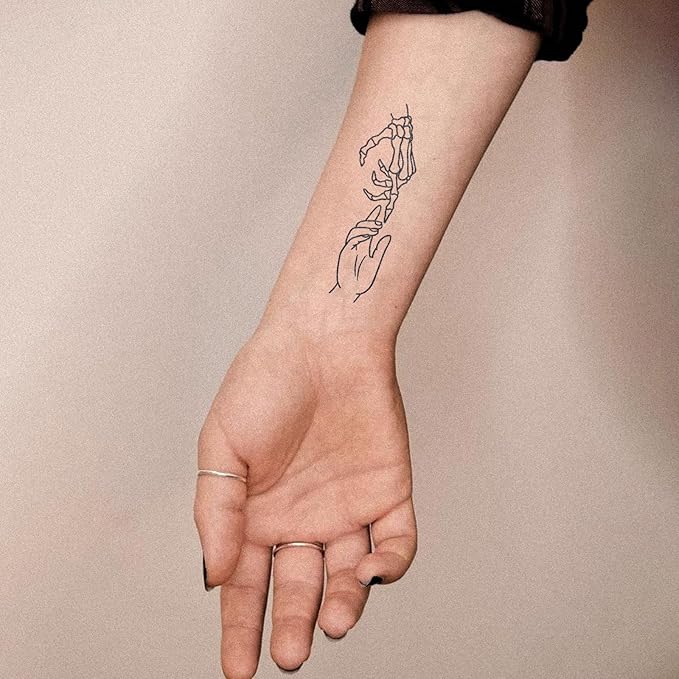 Semi Permanent Tattoos, 2 Sheets Realistic Large Angel VS Devil Couple Temporary Tattoos for Men Women Adults Back Arms Calf, 2 Weeks Fake Tattoos, Waterproof and Non-Reflective, Unique Design