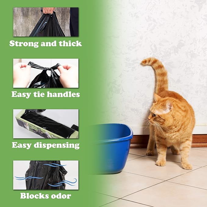 Sand Dipper Cat Litter Waste Bags | Strong Thick Odor Sealing (Tall 35 Roll) (Pack of 2)