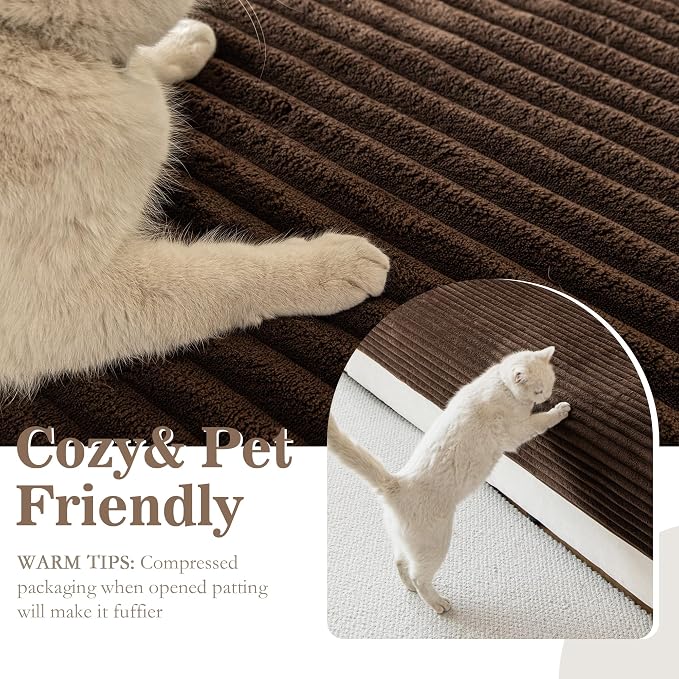 MYSKY HOME 100% Waterproof Couch Cover, Chair Cover for Dogs Washable, Non Slip Couch Headrest Covers Pet Friendly, Sofa Covers Furniture Protector, Dog Bed Cover, Chocolate, 35"x35"