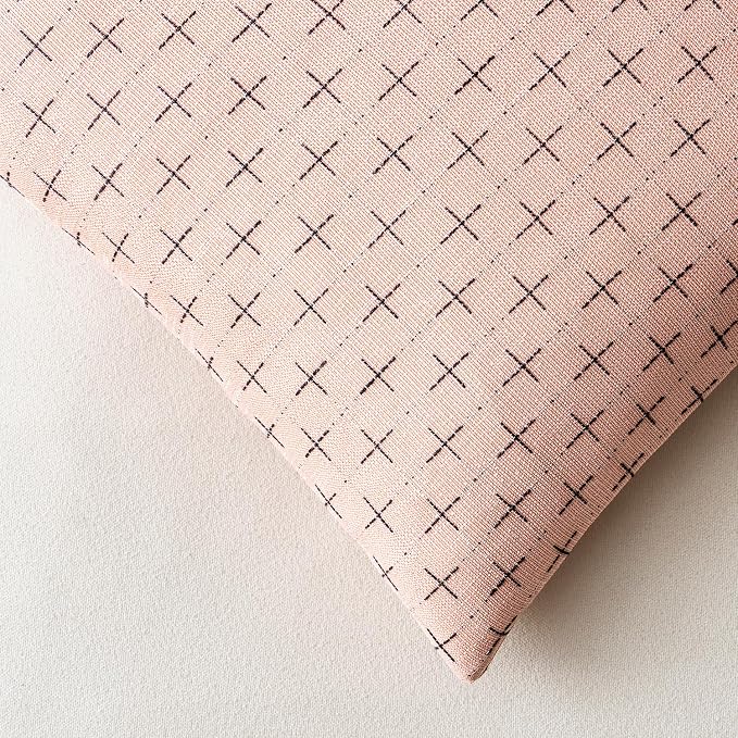 MIULEE Pack of 2 Cute Decorative Burlap Linen Valentine Throw Pillow Covers Farmhouse Pillowcases Modern Rustic Woven Textured Cushion Cover for Sofa Couch Bed 24x24 Inch Pink