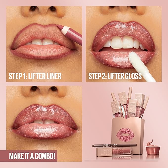 MAYBELLINE Lifter Liner Lip Liner Makeup, Lip Pencil with Hyaluronic Acid For A Fuller, Lifted Make Up Look, Fit Check, 1 Count