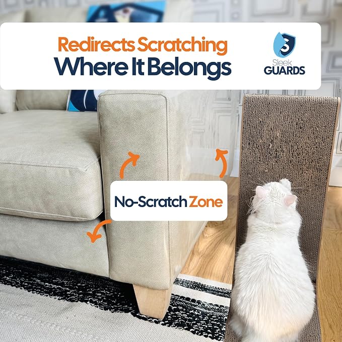 Furniture Protector from Cats, 12-Pack Anti-Scratching Sticky Tape, Scratch Deterrent, Cat Scratch Furniture Protector, Couch Protector from Cat Claws, Sofa Corners, Couch Corner Protector for Cats
