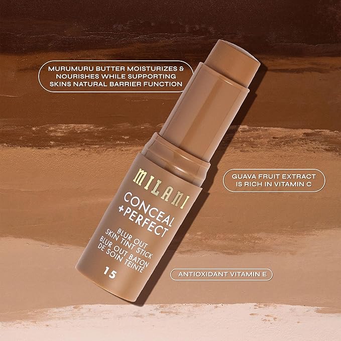 Milani Conceal + Perfect - Skin Tint Stick, Blur Out Tinted Moisturizer Makeup, Shade 16
