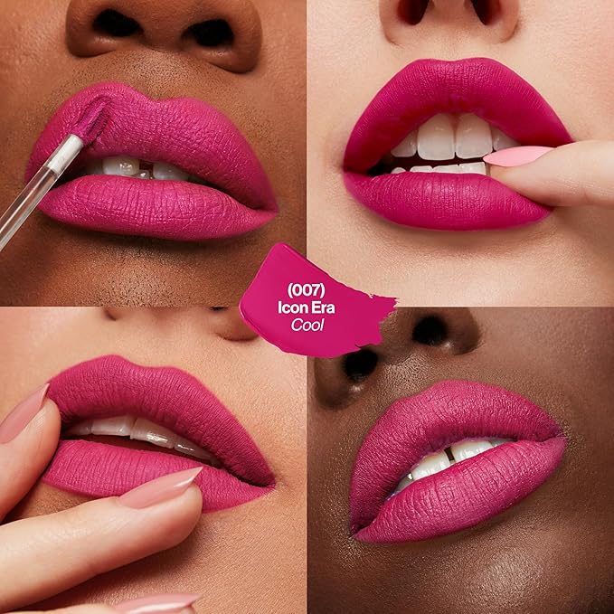 Revlon ColorStay Limitless Matte Liquid Lipstick, Vegan Formula, No-Budge, Longwear Lip Color, Long Lasting, Lightweight/Comfortable, Waterproof, 007 Icon Era, 0.17 fl oz