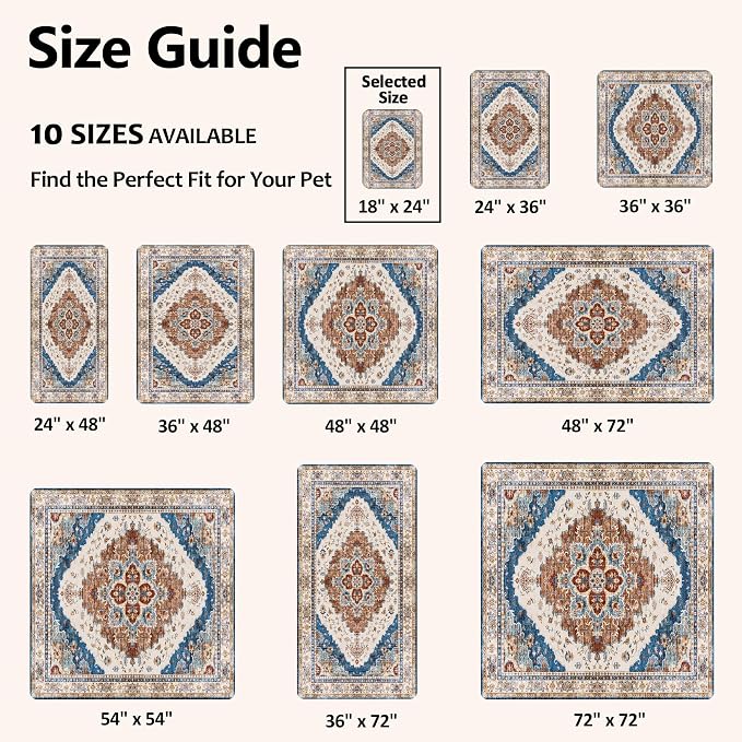 Washable Pee Pads for Dogs, Reusable Puppy Potty Training Pads, Ultra-Absorbent Thick Waterproof Leak-Proof Non-Slip Pads & Mat for Crate, Playpen, Floor, Whelping & Housebreaking , 2 Pack 18"x24"