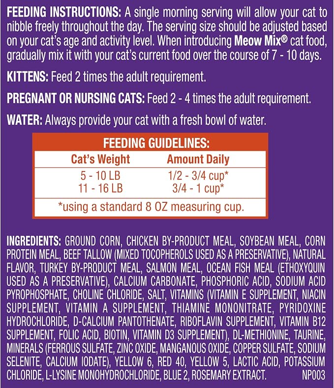 Meow Mix Original Choice Dry Cat Food, 6.3 Pound Bag