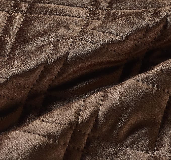 Brilliant Sunshine Chocolate Velvet Dog Sofa Slipcover, Medium | Calming Pet Couch Bed with Removable & Washable Cover, Funiture Protector & Bed Mat for Dogs, Pets, Cats, 30"×32"×8"