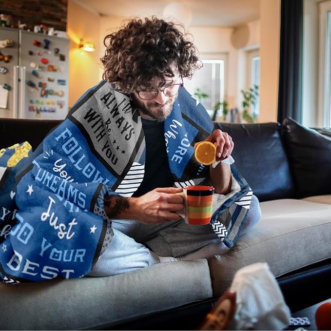 Gifts for Son, Best Birthday Gifts for Adult Son Blanket 60"x50", Son Gifts from Mom/Dad, Son Birthday Gifts, Gift for My Son, Gifts for Grown Son