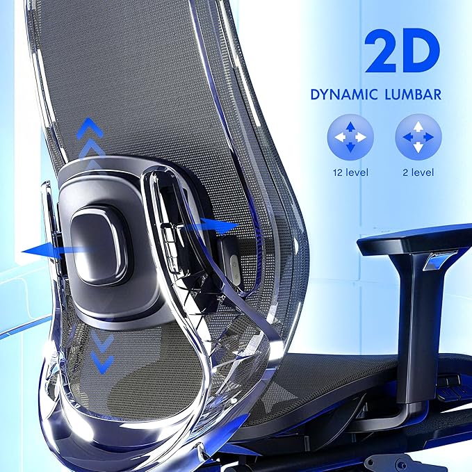 FLEXISPOT MasterEase Massage Office Chair with Footrest, High Back Ergonomic Desk Chair with Adjustable Headrest, 3D Armrests, 2D Lumbar Heated Massage, 4-Position Recline, Foam Seat, Black