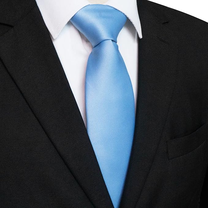JEMYGINS Solid Color Tie Mens Necktie for Business and Wedding
