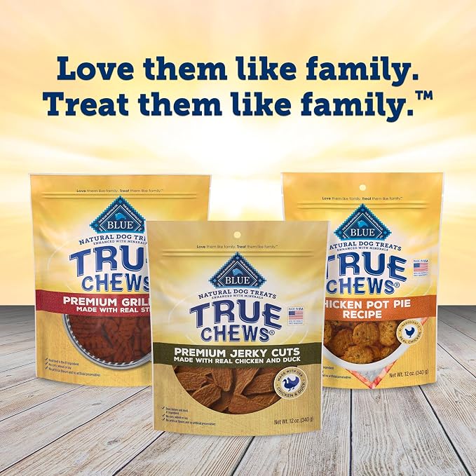 Blue Buffalo True Chews Premium Jerky Cuts Dog Treats, Made in the USA with Natural Ingredients, Duck, 12-oz Bag (Pack of 6)