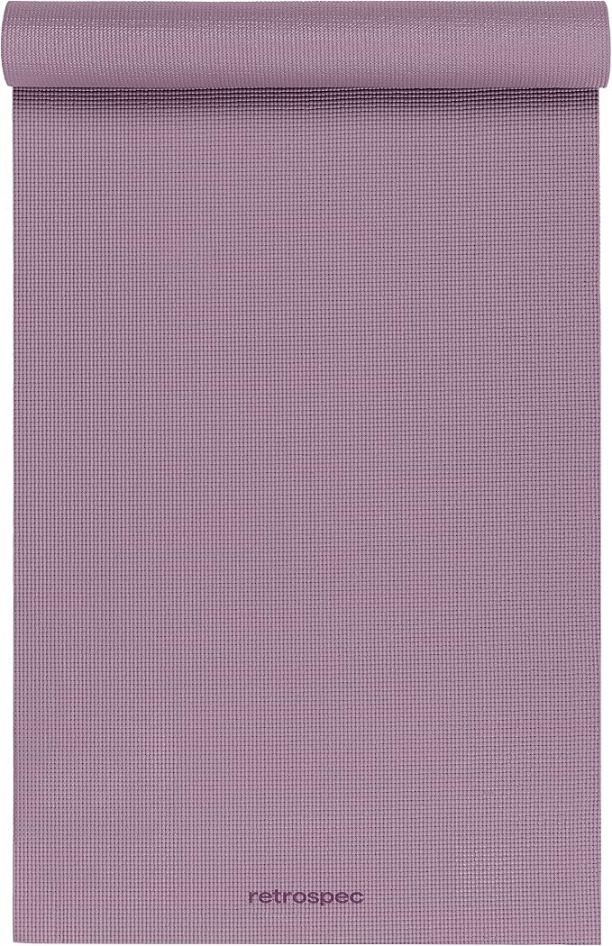 Retrospec Pismo Yoga Mat w/Nylon Strap for Men & Women - Non Slip Exercise Mat for Yoga, Pilates, Stretching, Floor & Fitness Workouts, .5mm Thick, Easy to Clean