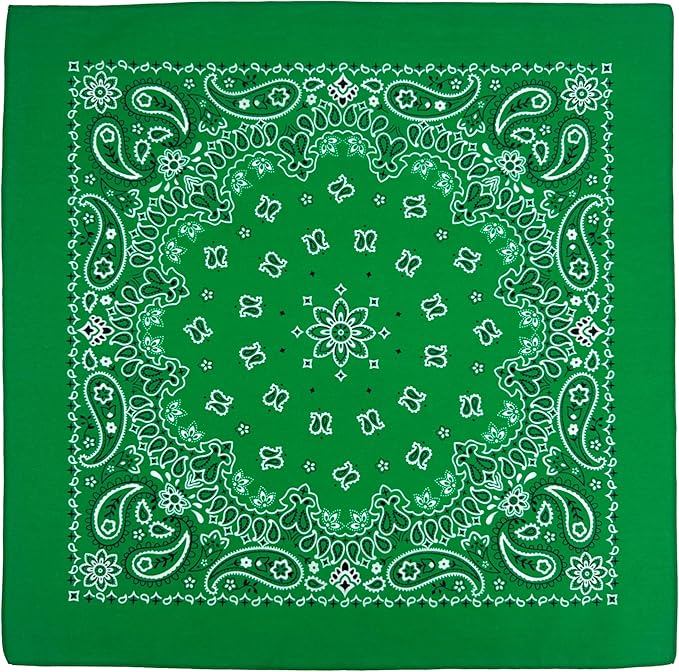 Gift Packaging Bandana for Men Women - 100% Cotton, Paisley, 22x22 In, 1 Pack - Large Bandanna Handkerchief Cowboy Hanky