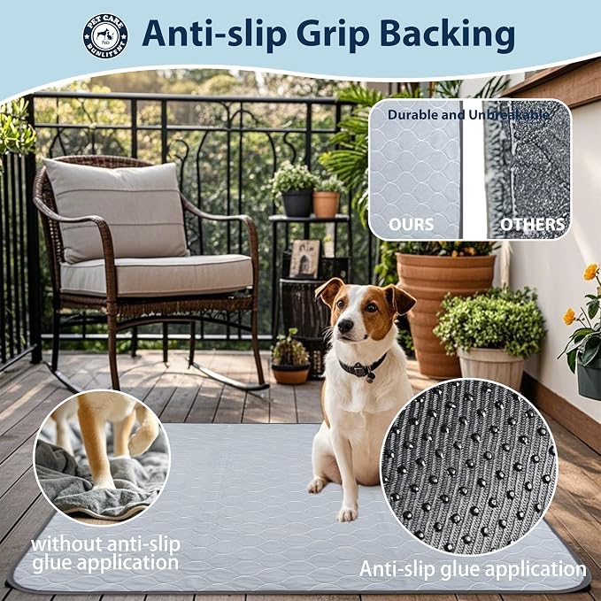 Washable Pee Pads for Dogs, Reusable Puppy Pads 39x39, 3 Pack, White Grey | Reusable, Fast Absorbent, Waterproof, Non-Slip, For Whelping, Training, Incontinence & Potty, For Dog Playpen, Crate, Car