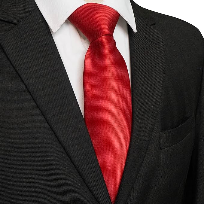 JEMYGINS Solid Color Tie Mens Necktie for Business and Wedding