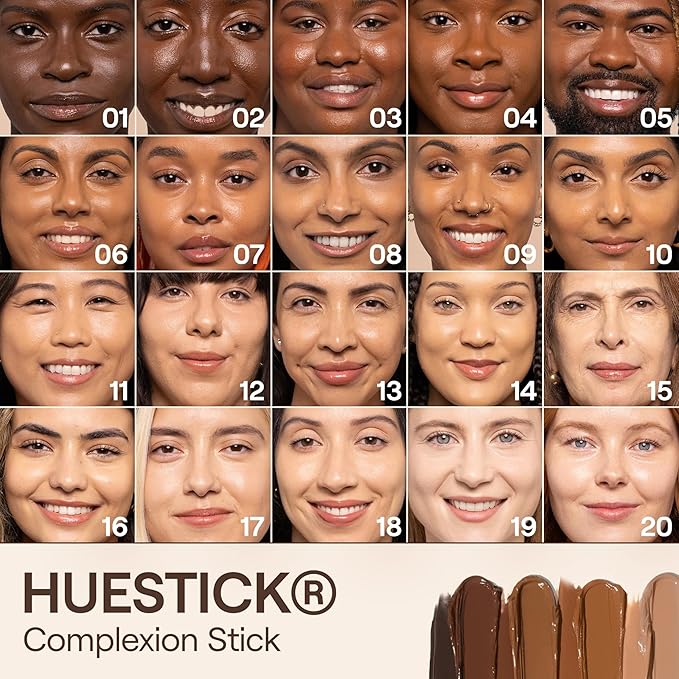 Live Tinted HUESTICK Complexion Stick - Medium-to-Full Buildable Coverage - Soft Matte Finish - Multitasking Makeup Stick - Lightweight, Creamy Formula - Shade 03