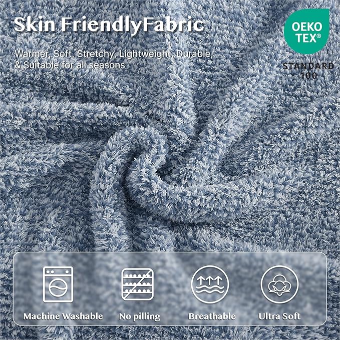 Soft Throw Blanket for Couch-Cozy Reversible Knitted Blankets | Lightweight Warm Fluffy Decor for Women, Mom, Her & Girls, Sofa, Chair, Bed, 50x60in, Cationic Dyeing Blue